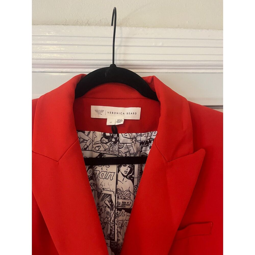 NWOT Veronica Beard x Wonder Woman Miller Dickey Jacket - Red/Gold - Size 12 - Picture 5 of 9